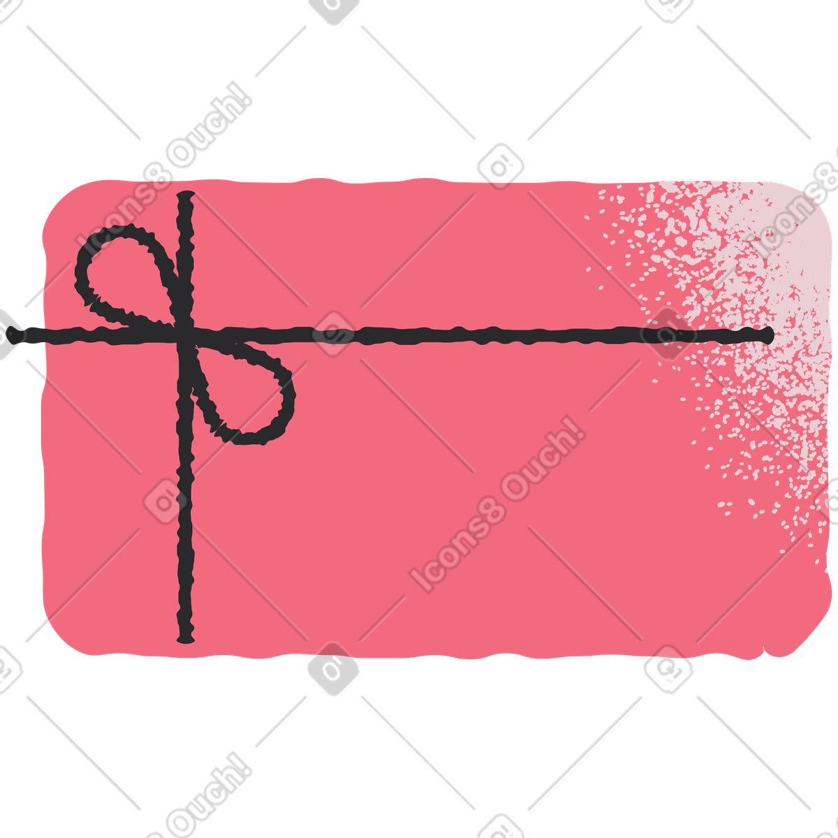 Regalo rosso illustrazione in stile Pablo scarica in PNG, SVG