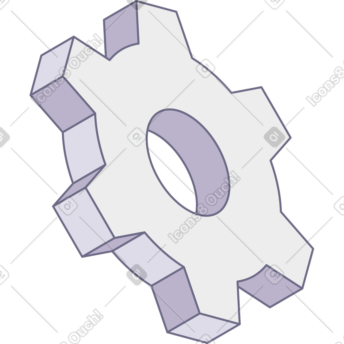 Modul スタイルの Cogwheel のイラストをPNG、SVG形式でダウンロード