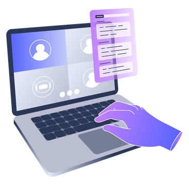 Ilustraciones e Imágenes de Online meetings en PNG y SVG