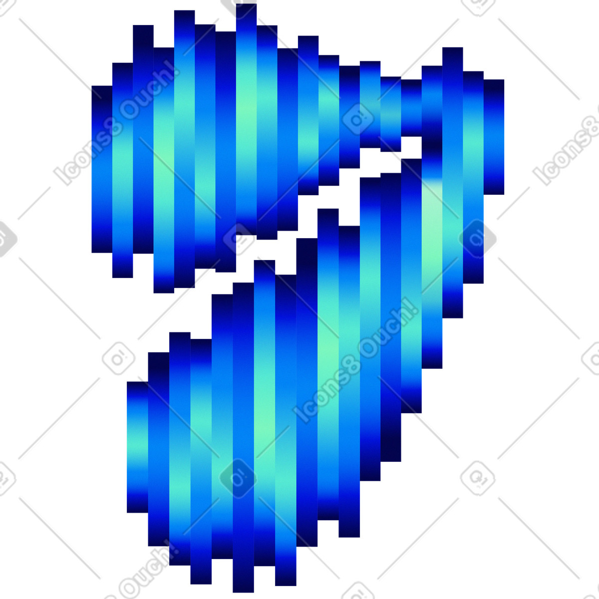 Number seven illustration in Type style download in PNG, SVG