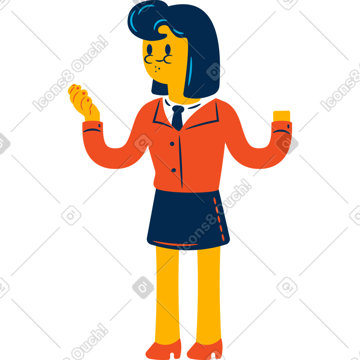 Illustration Femme d'affaires dans le style Flame à télécharger aux formats PNG, SVG