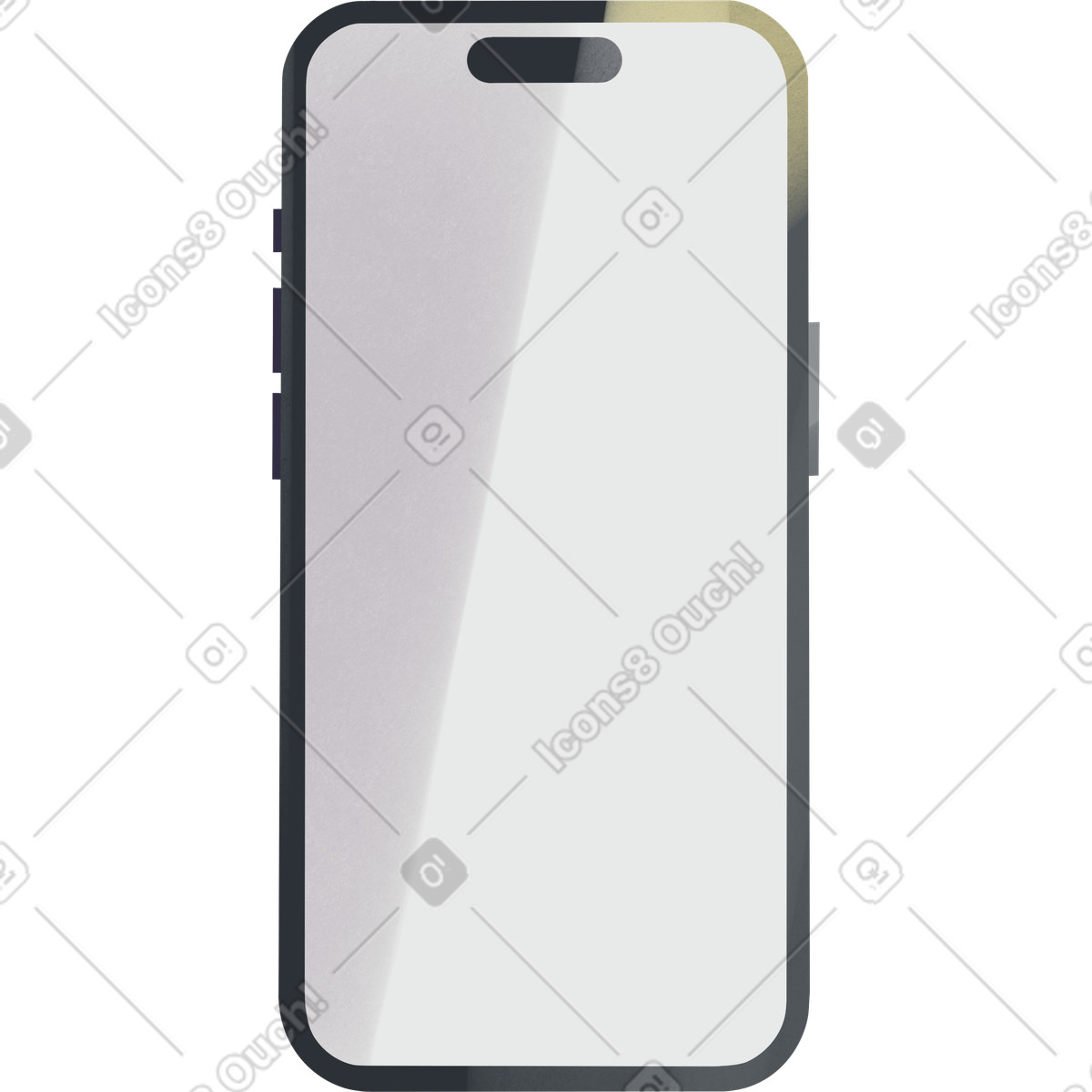 Shine スタイルの Iphone with white screen のイラストをPNG、SVG形式でダウンロード