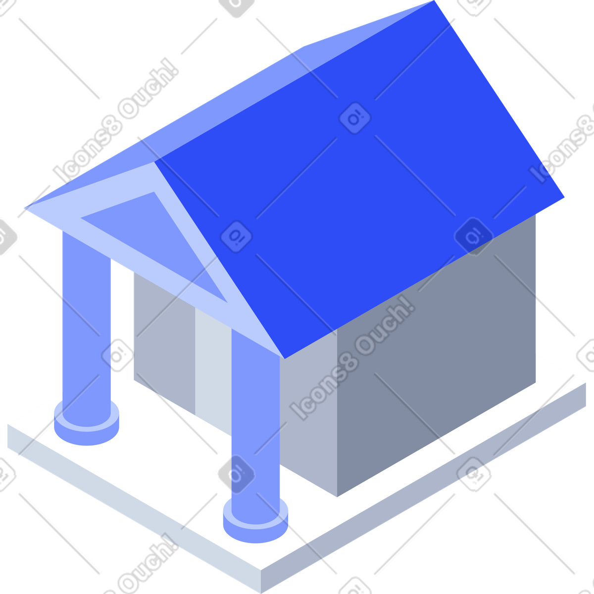 Ilustração de Bank building icon representing financial institution and money savings concept em no estilo System para baixar em PNG, SVG