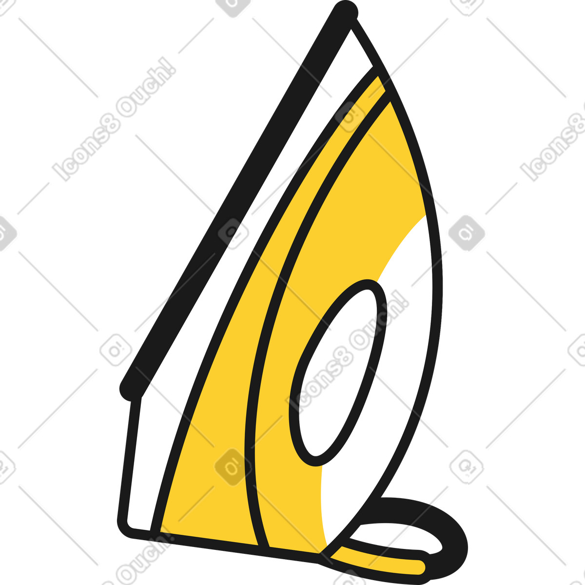 Иллюстрация Утюг в стиле Taxi — скачать в форматах PNG, SVG