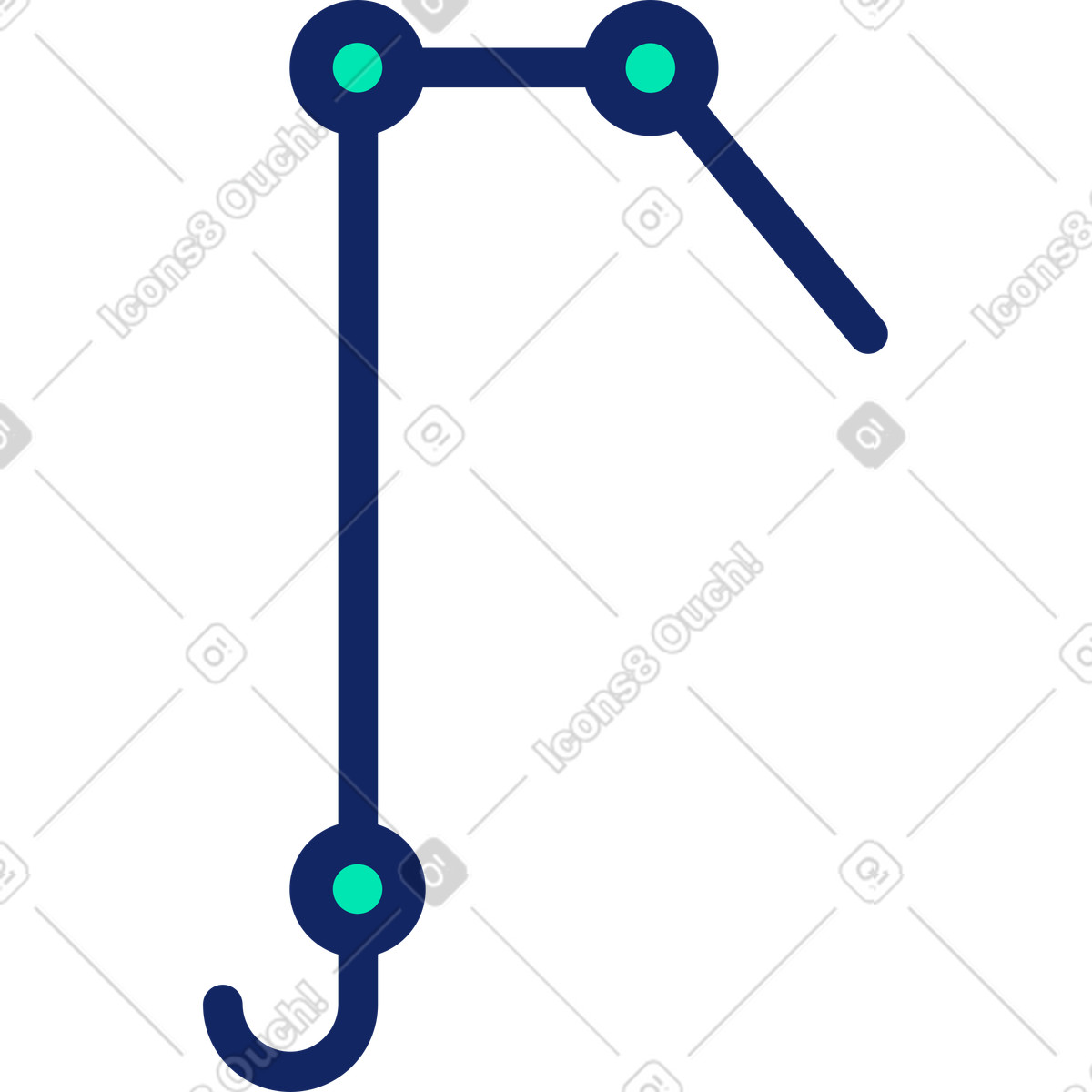 Gancio illustrazione in stile Cyborg scarica in PNG, SVG