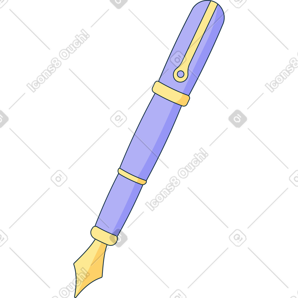 Ilustração de Caneta retrô em no estilo Bubble gum para baixar em PNG, SVG