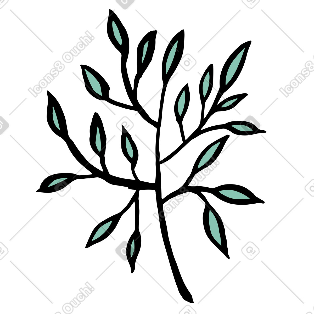 Pianta illustrazione in stile Scandi scarica in PNG, SVG