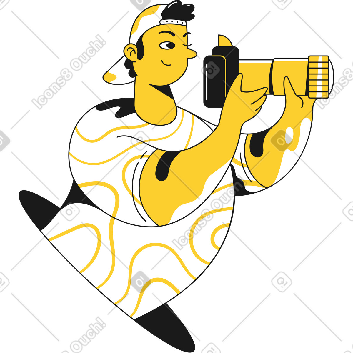 Ilustração de Fotógrafo em no estilo Taxi para baixar em PNG, SVG