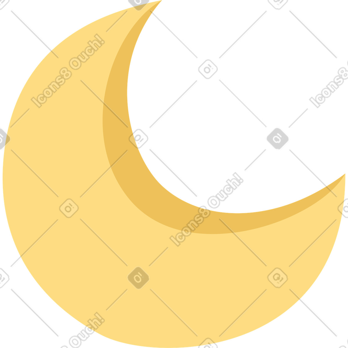 Mese lunare illustrazione in stile Dizzy scarica in PNG, SVG