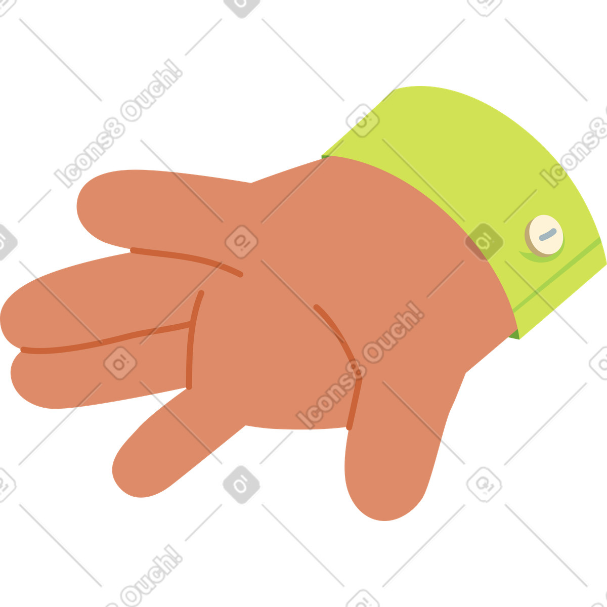 Catchy スタイルの Hand のイラストをPNG、SVG形式でダウンロード