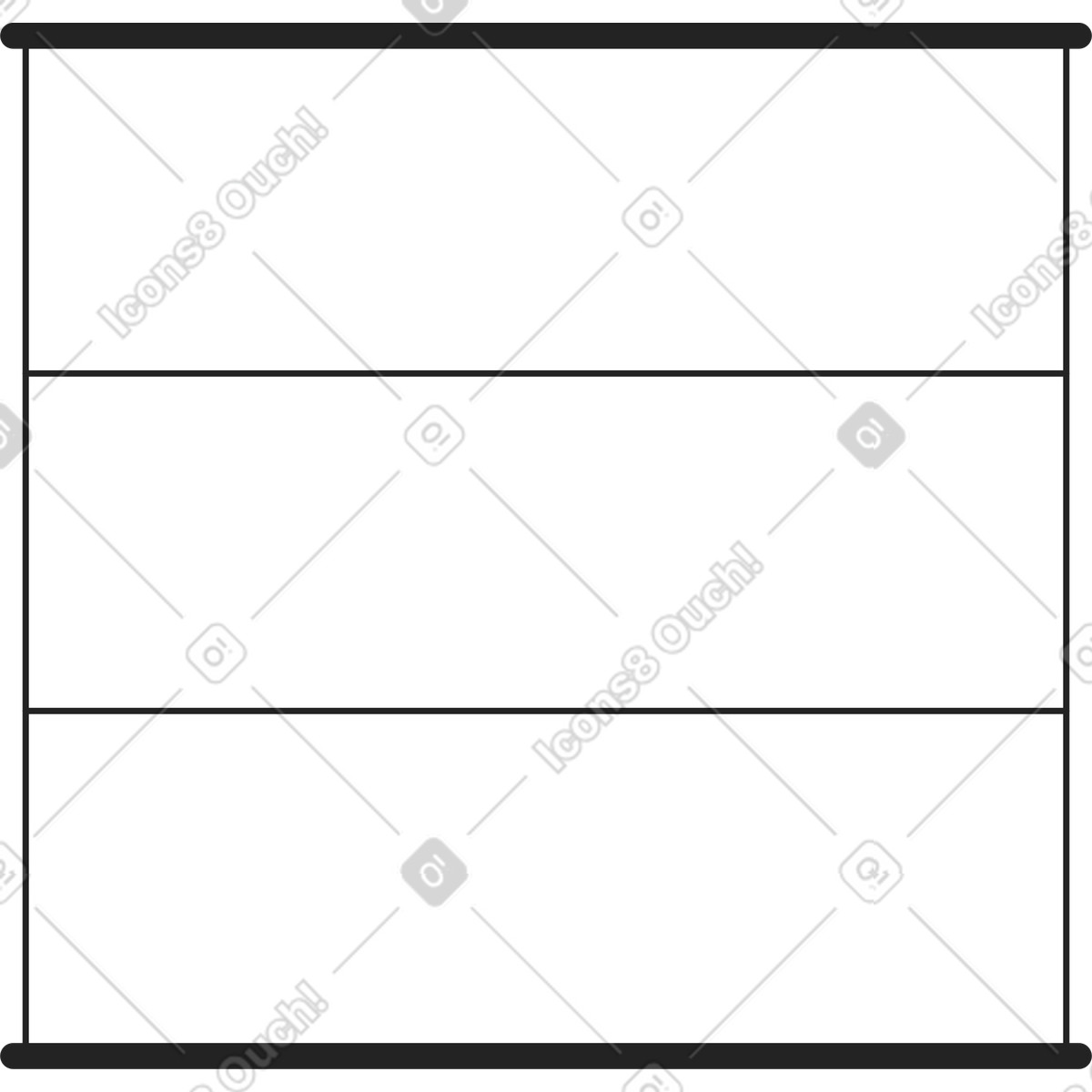 Illustration Une commode dans le style Sammy Line à télécharger aux formats PNG, SVG