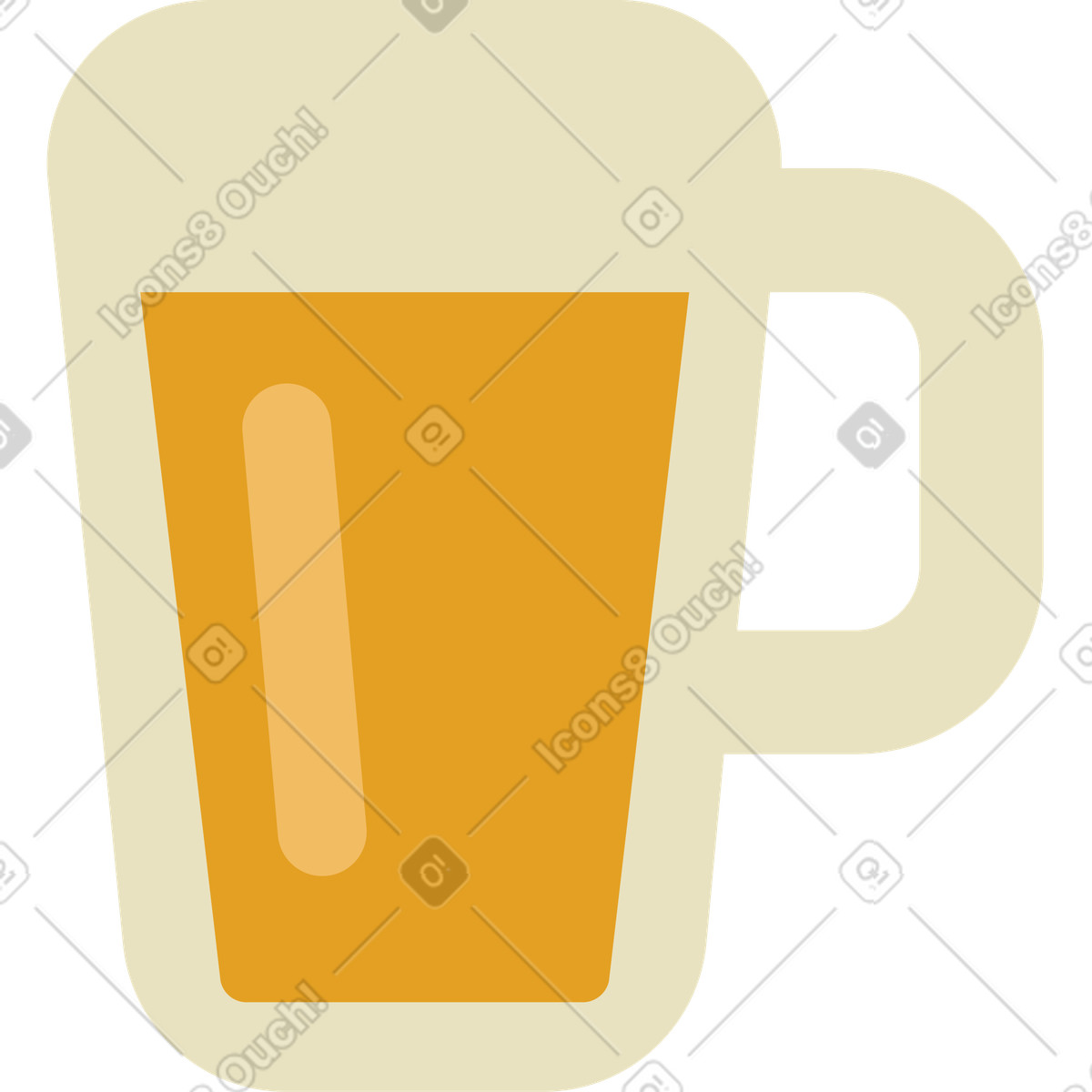 下载 Arabica 风格的 啤酒杯 插画，支持 PNG、SVG 格式