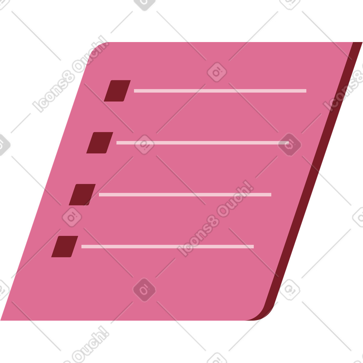 Ilustração de Folha lista em no estilo Vector para baixar em PNG, SVG