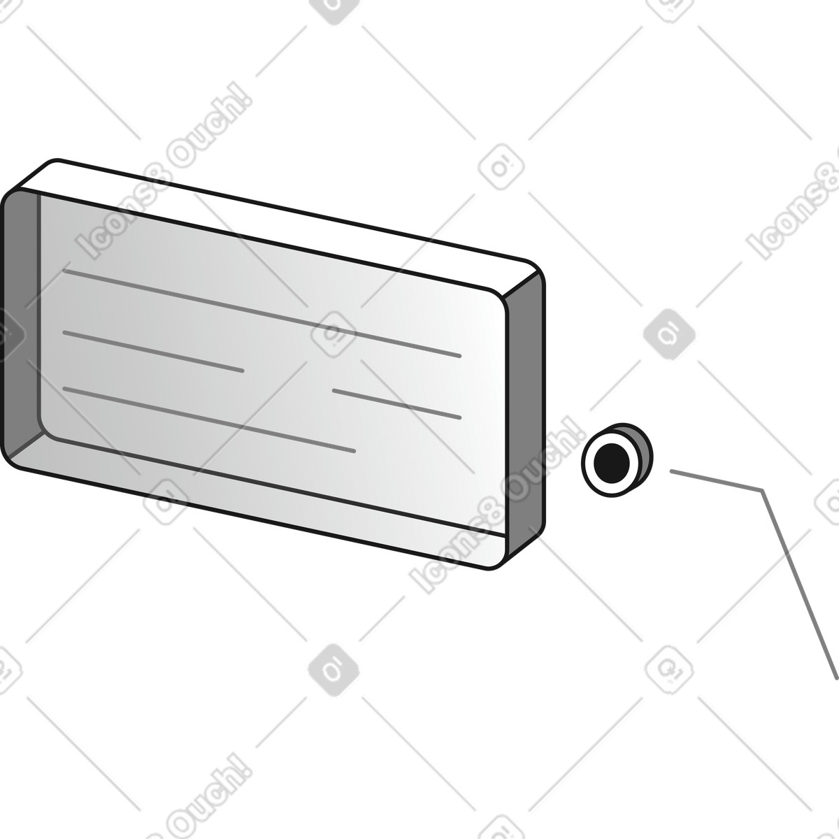 Speech bubble transparent rectangle template for chat message or comment illustrazione in stile Futuristic scarica in PNG, SVG