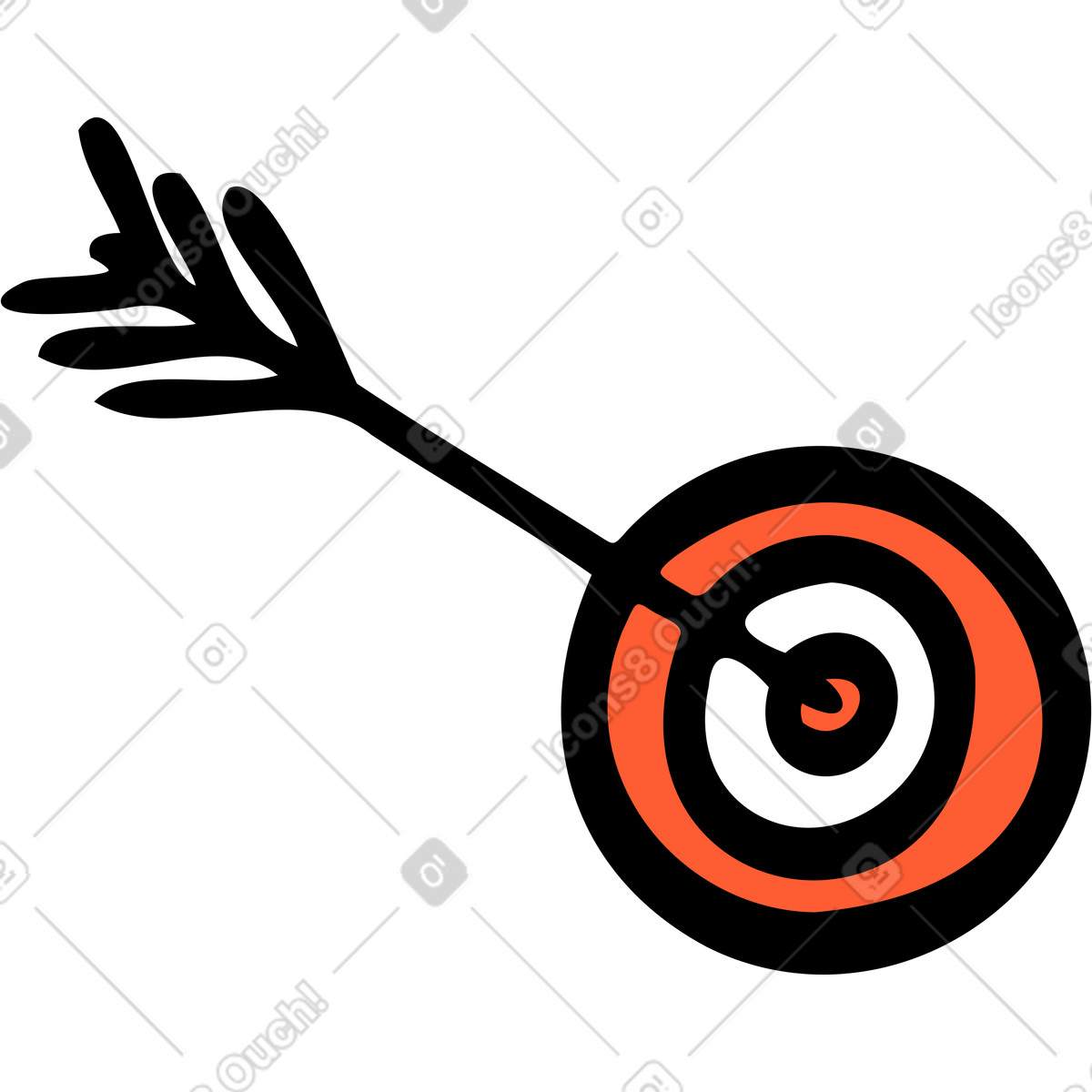 Ilustración Objetivo en estilo Comic a descargar en PNG y SVG