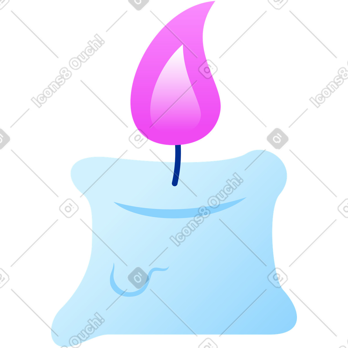 Glossy 스타일의 양초 일러스트레이션 PNG, SVG 다운로드