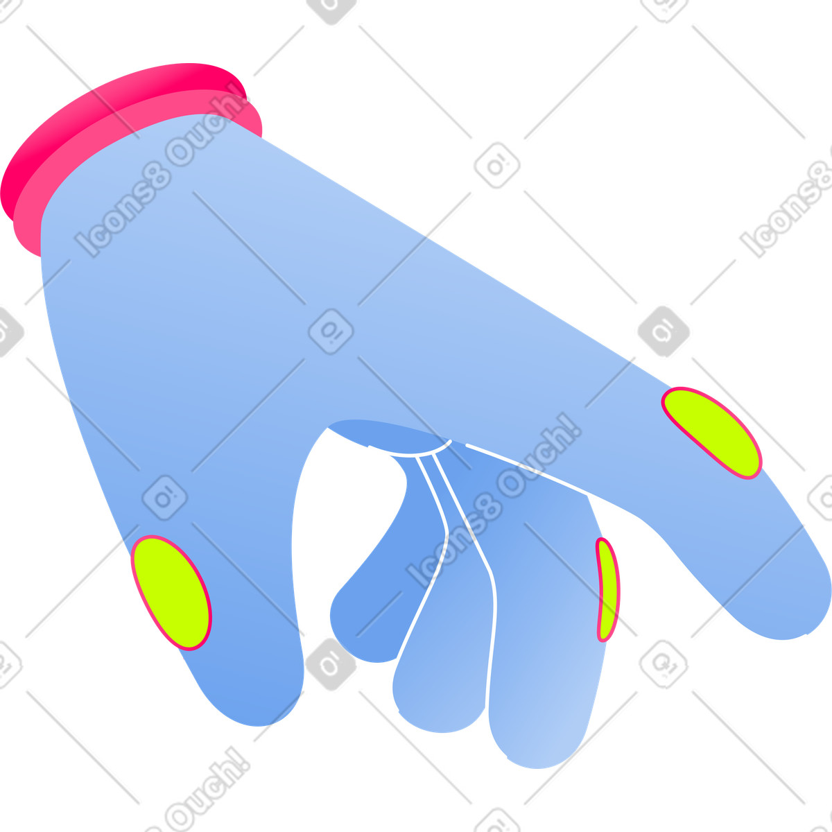 Hand pointing somewhere illustration in Space style download in PNG, SVG