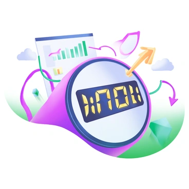A clock with digital data streams illustrating instant SaaS updates