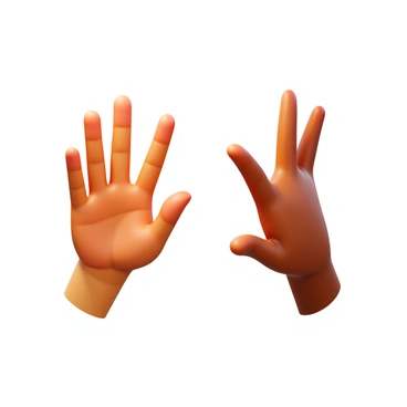 A close-up view of two hands performing sign language gestures. The hands are showing clear movements, with emphasis on the fingers and positions. The skin tone of the hands is varied, enhancing diversity. The background is softly blurred to keep focus on the hands. The lighting highlights the contours and details of the hands, making the gestures easily recognizable.