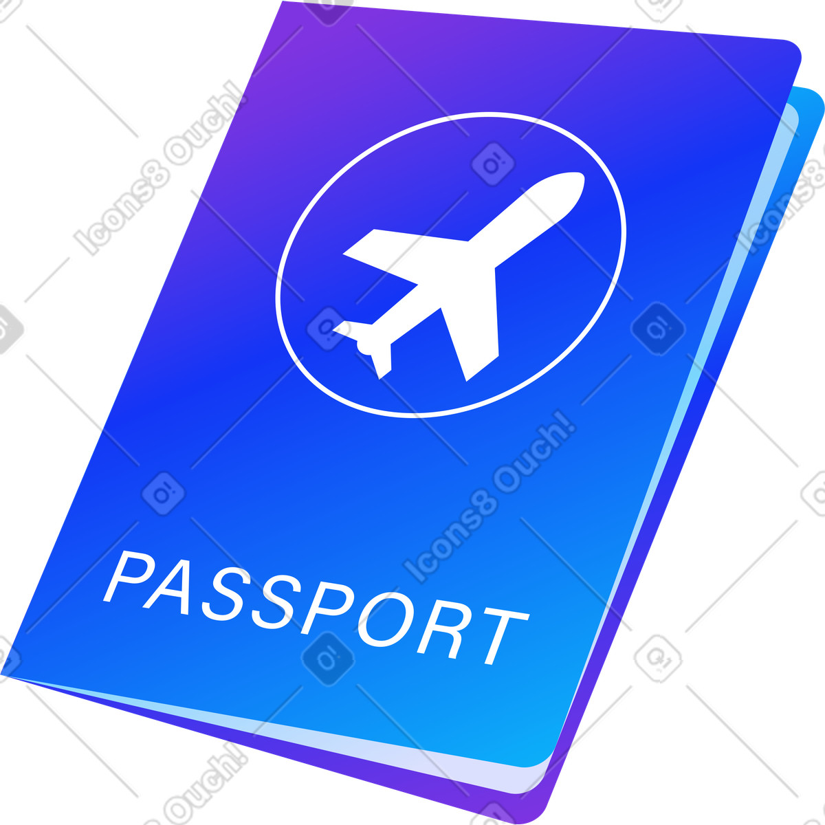 Passaporto illustrazione in stile Hi-tech scarica in PNG, SVG