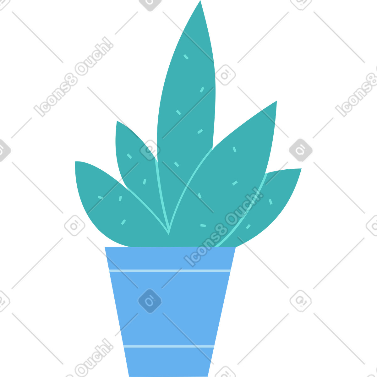 Sammy 스타일의 화분 일러스트레이션 PNG, SVG 다운로드