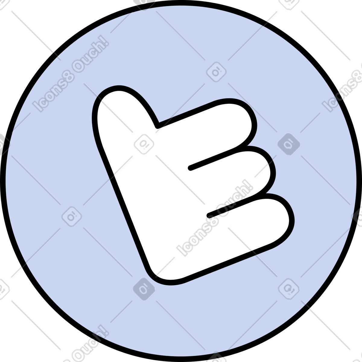 Illustration Icône pouce levé dans le style Bloom à télécharger aux formats PNG, SVG