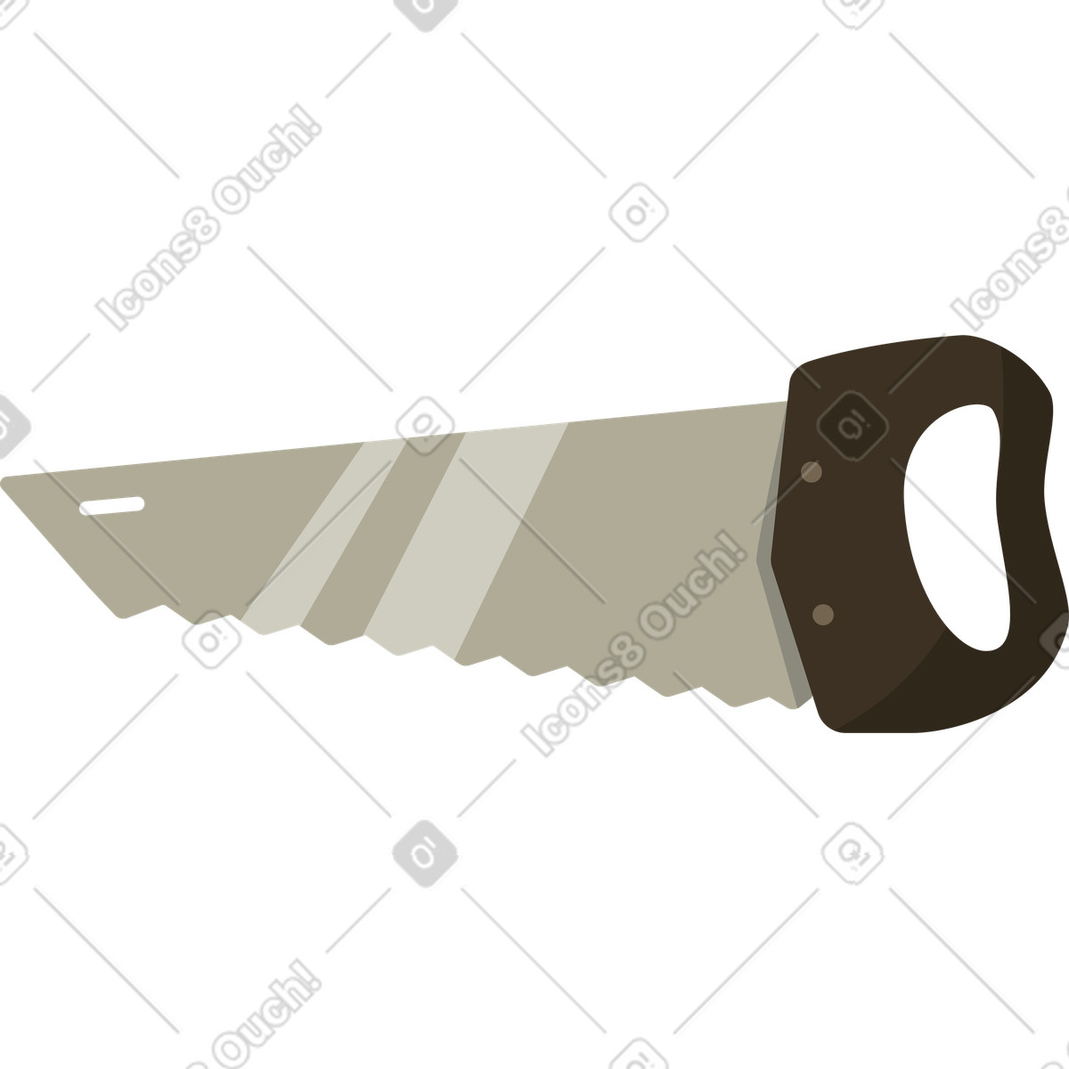 Saw illustration in Lagom style download in PNG, SVG