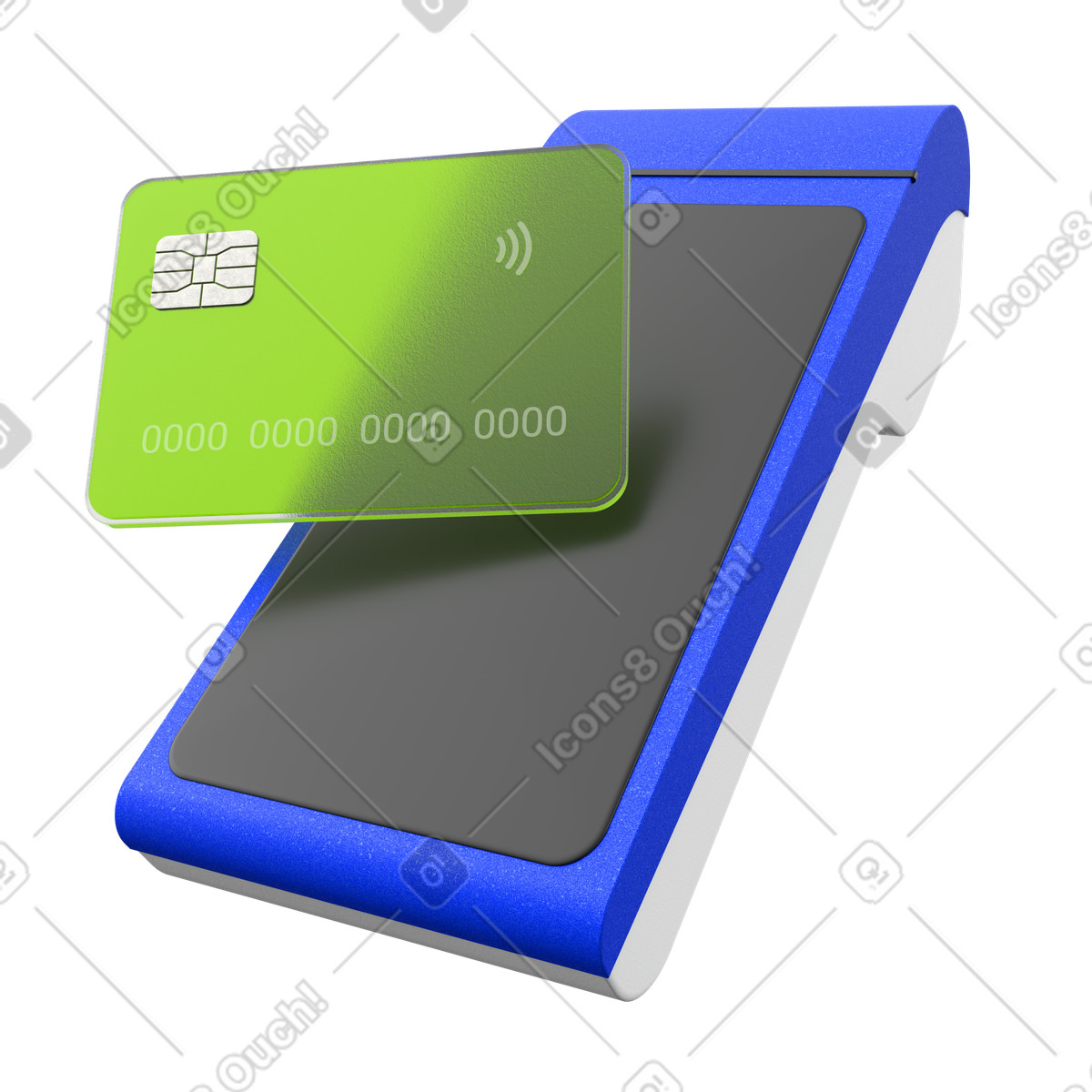Contactless payment system, mobile pos and digital transactions, Cashless payment and card reader illustration in PNG, SVG