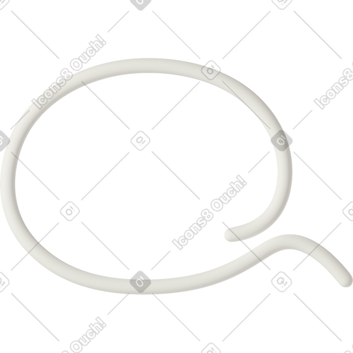 Speech bubble illustrazione in stile 3D Casual life scarica in PNG, SVG