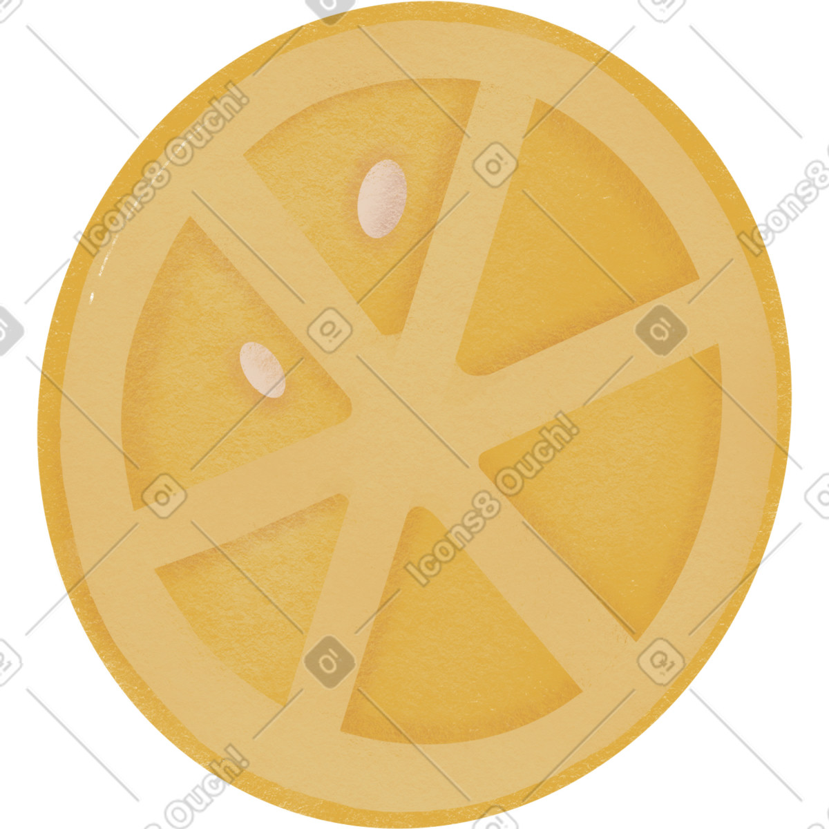 Ilustración Limón en estilo Woolly a descargar en PNG y SVG