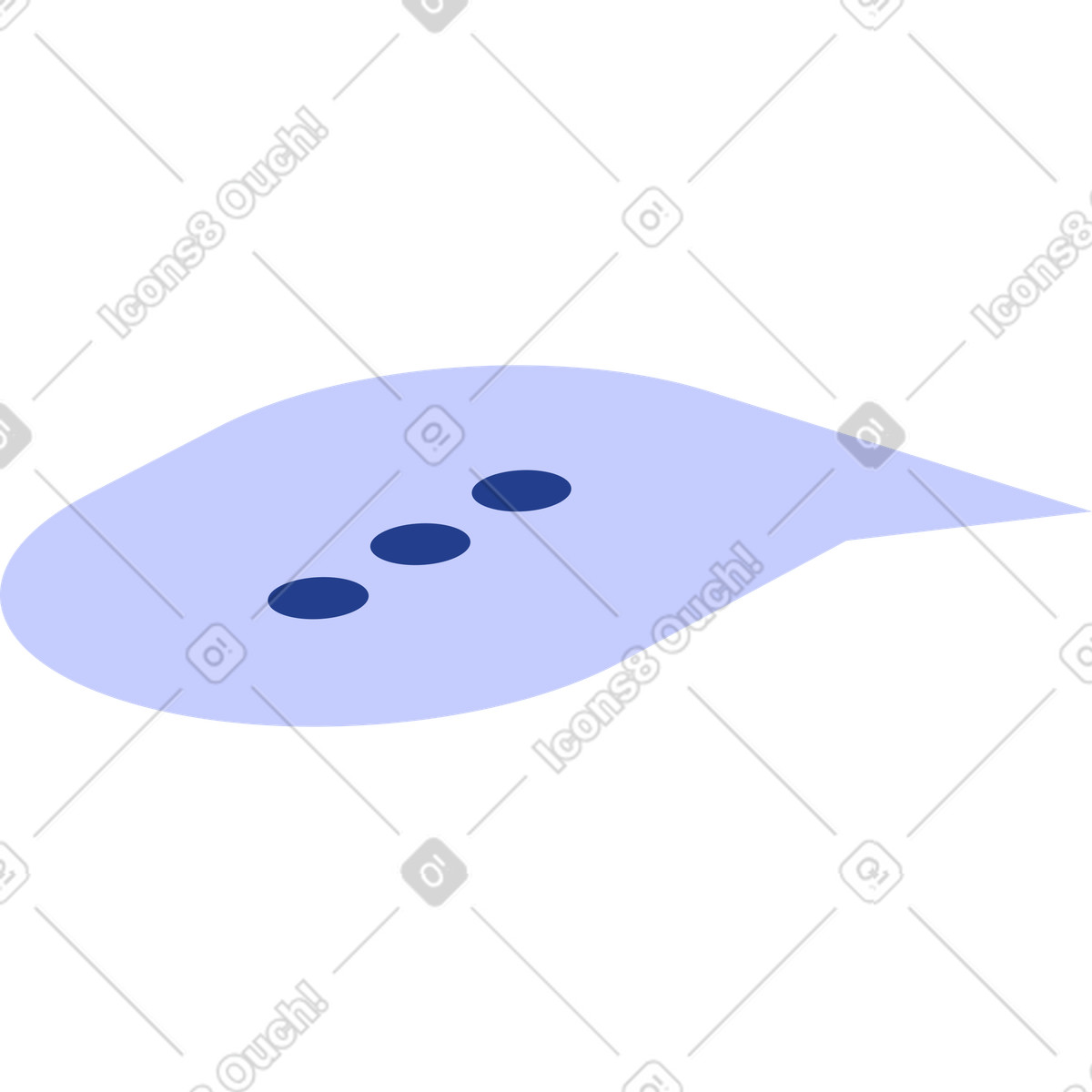 Speech bubble with dots illustration in Quantum style download in PNG, SVG