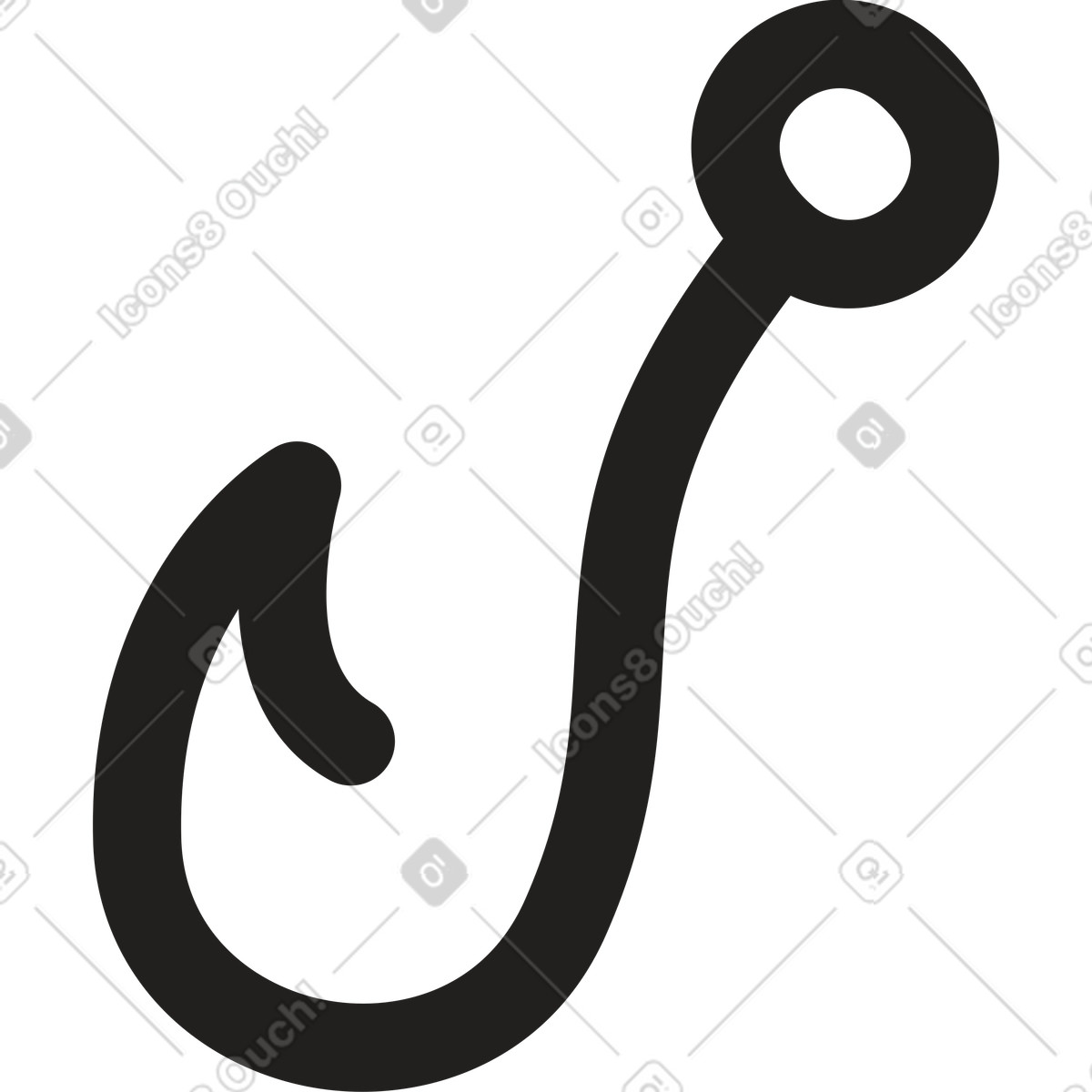 Angelhaken-Illustration im Little-Stil als Download in PNG, SVG