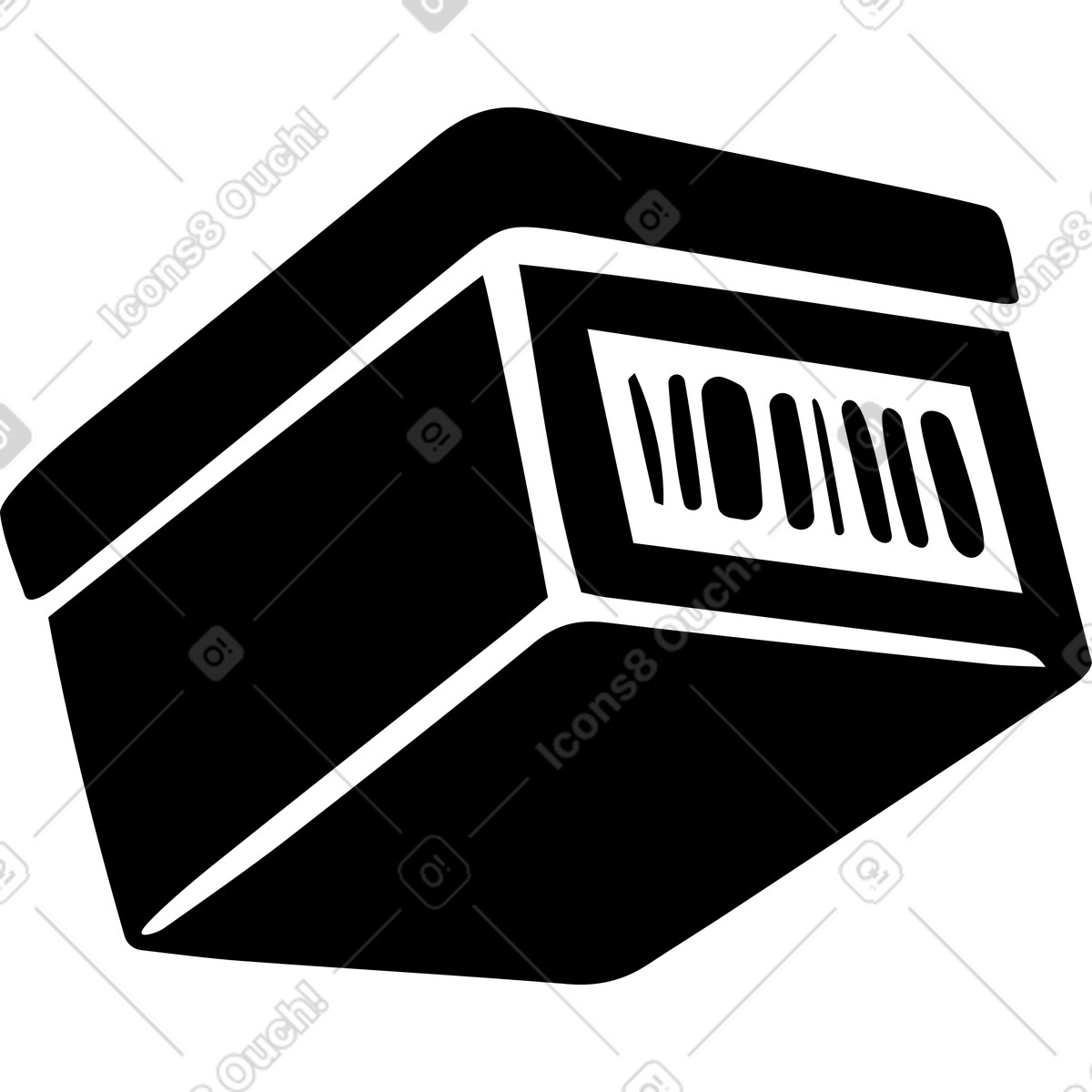 Box illustration in Journal style download in PNG, SVG