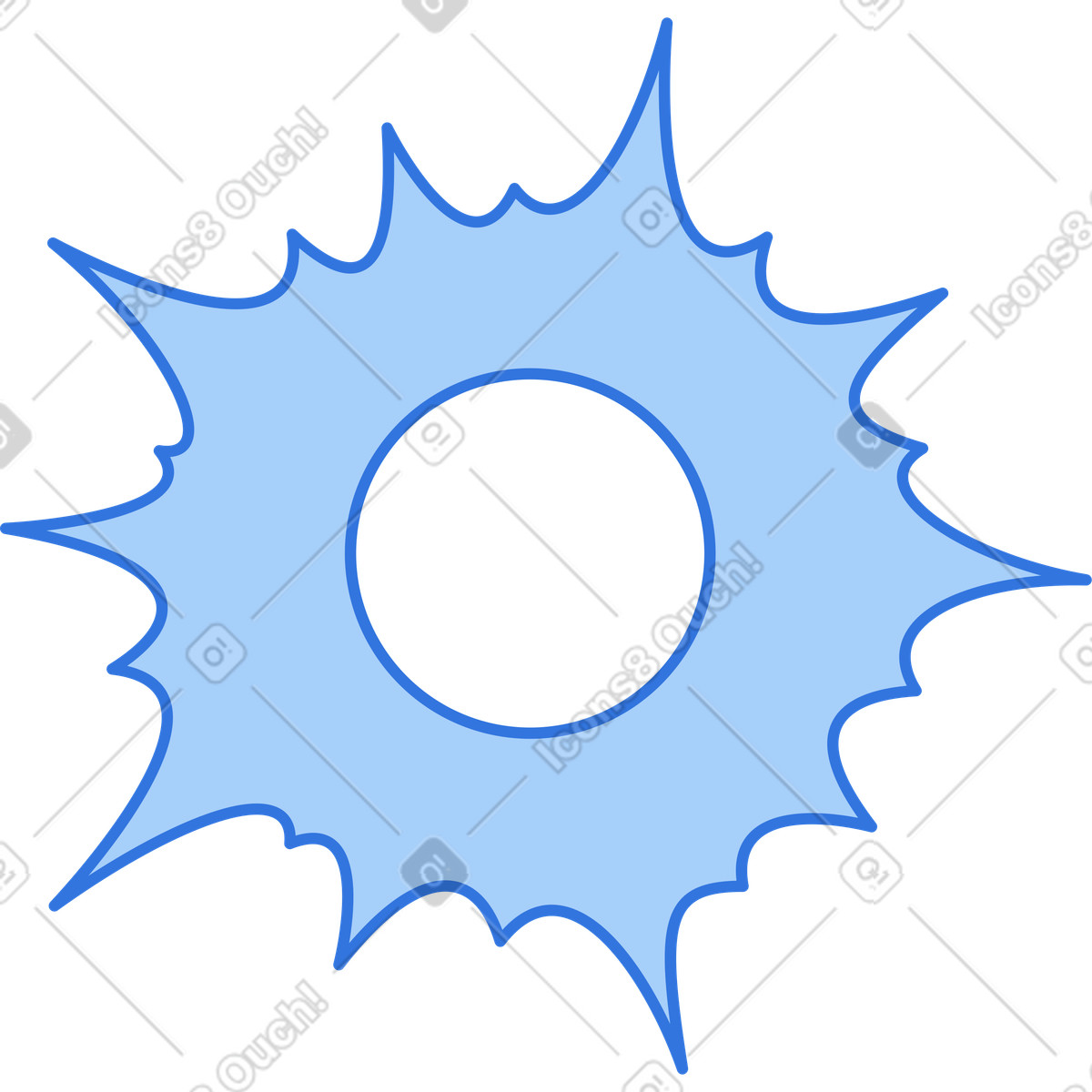 Sun illustration in Sky style download in PNG, SVG