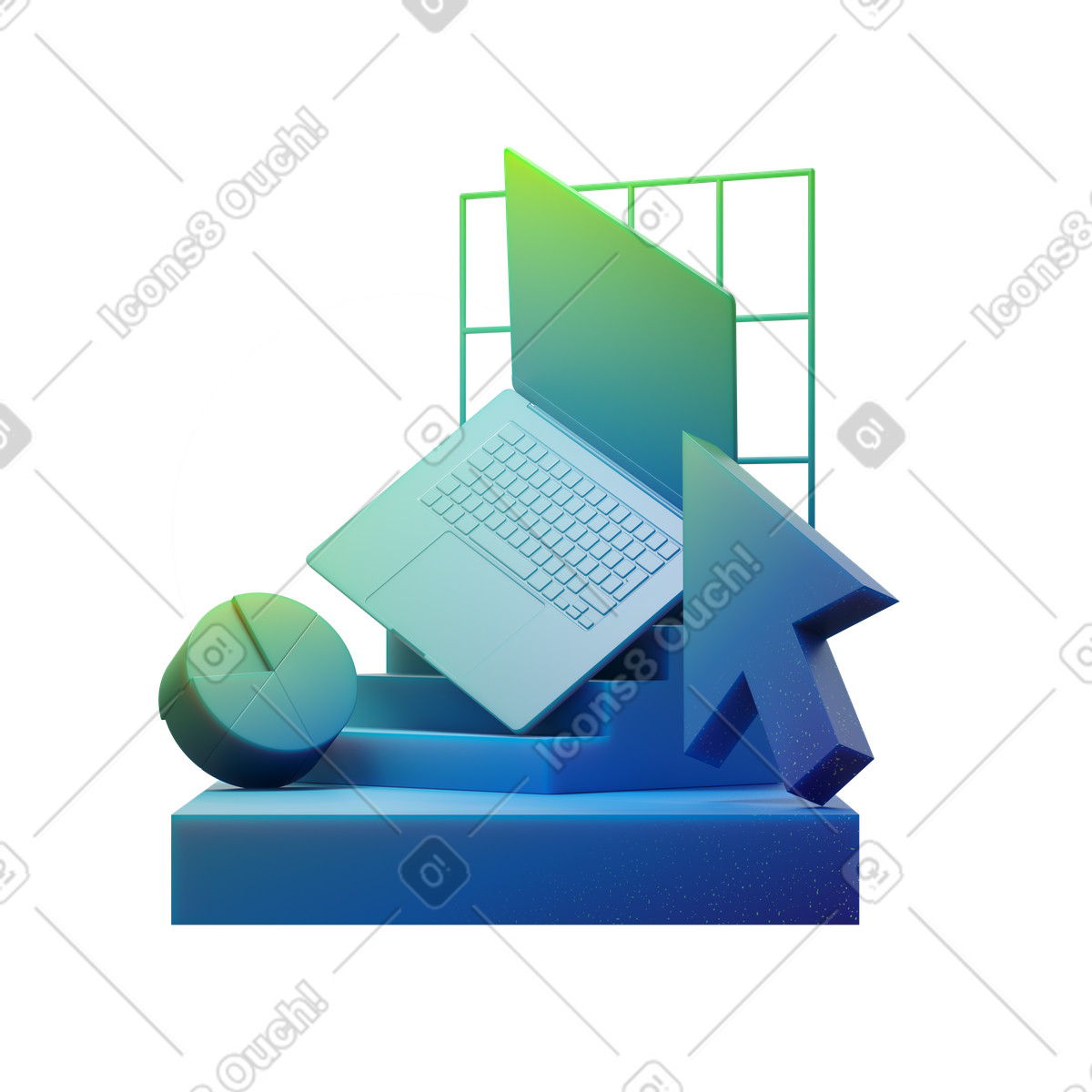 Ilustración Análisis de negocio en estilo Experimental a descargar en PNG y SVG