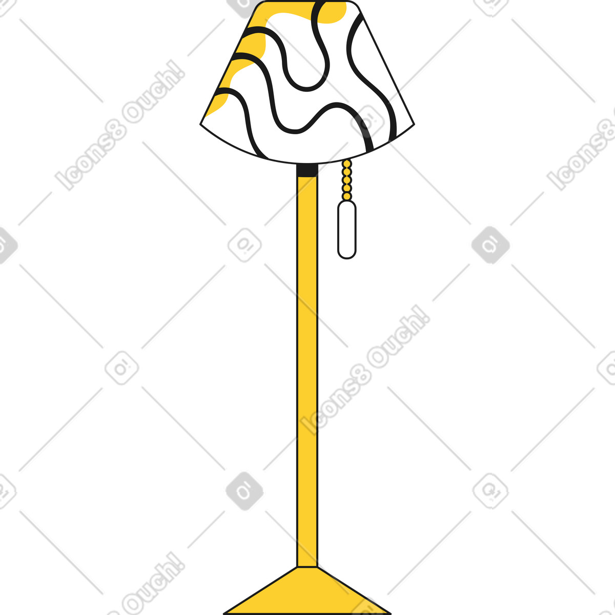 Lampada da pavimento illustrazione in stile Taxi scarica in PNG, SVG