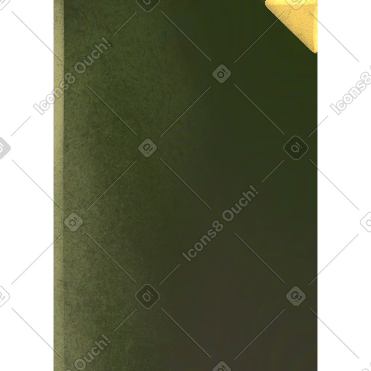 Green notebook illustration in Demure style download in PNG, SVG