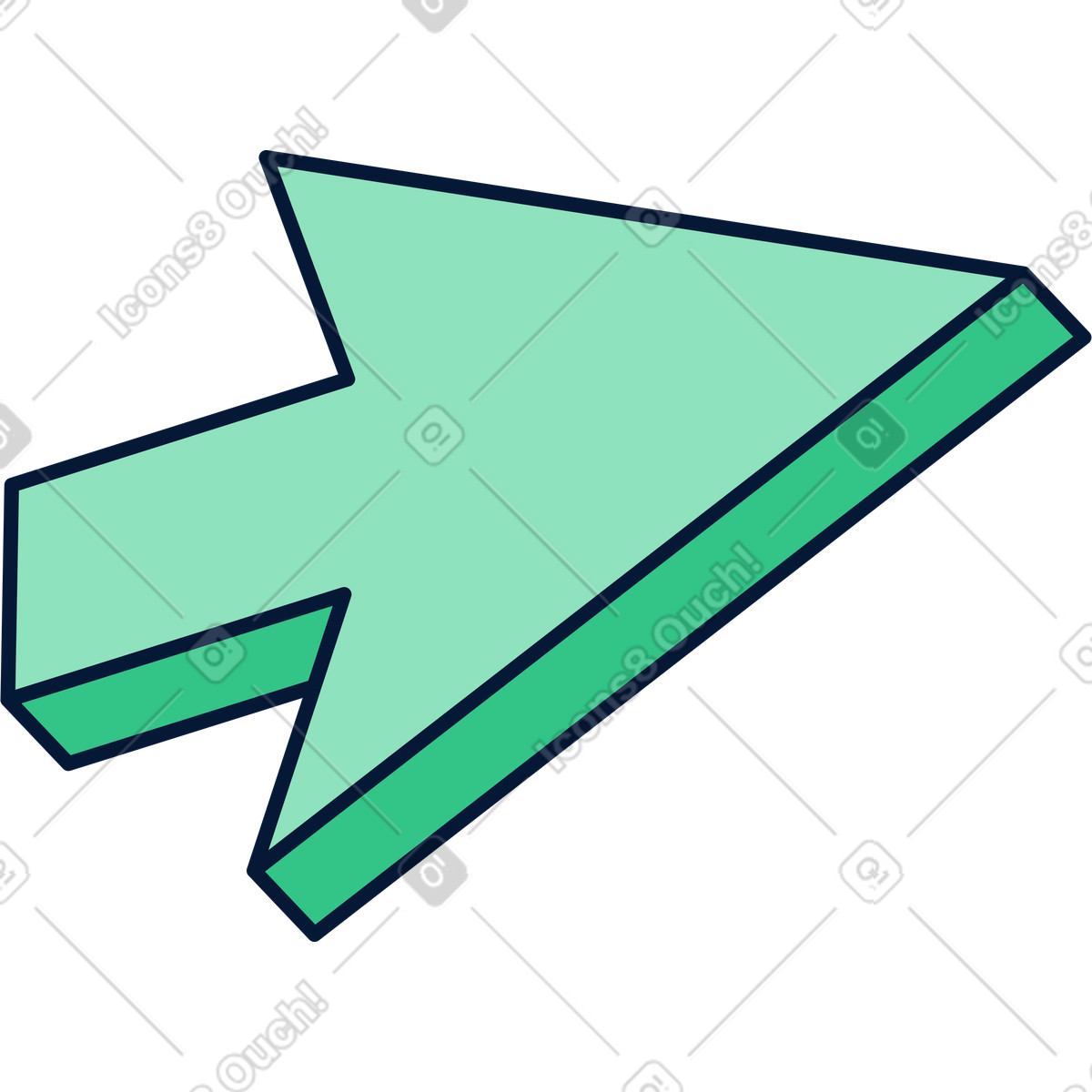Cursore verde del computer illustrazione in stile Neat scarica in PNG, SVG