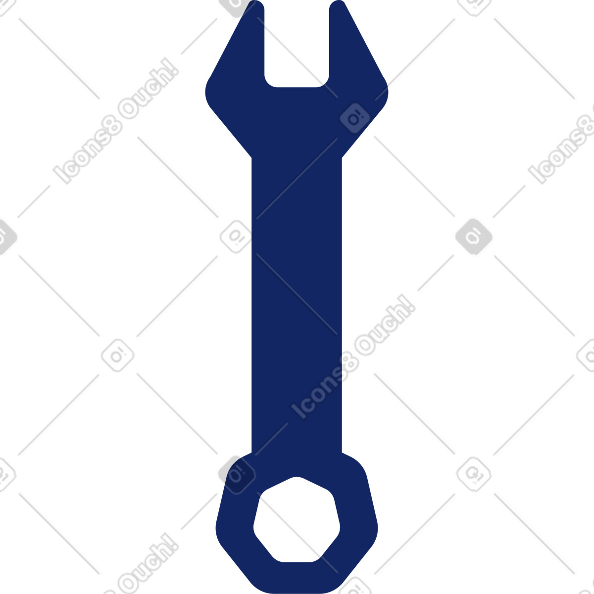 Ilustración Llave inglesa en estilo Cyborg a descargar en PNG y SVG