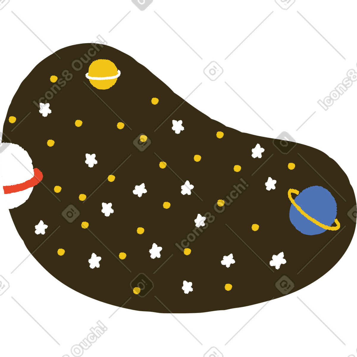 Spazio illustrazione in stile Bermuda scarica in PNG, SVG