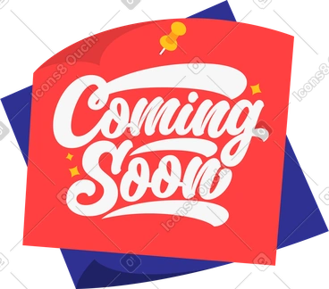 Lettering coming soon sticker paper note text PNG, SVG