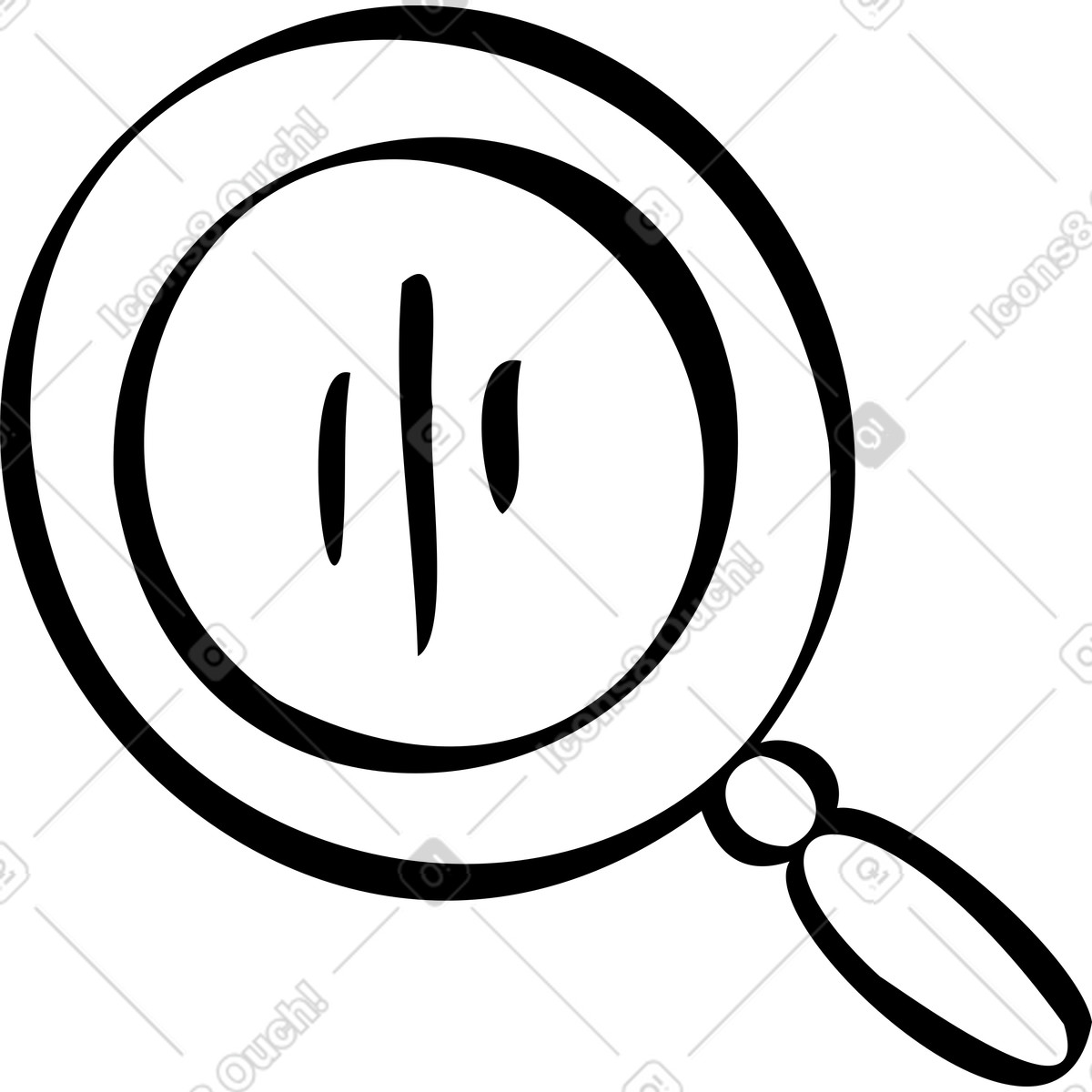 Ilustração de Lupa em no estilo Journal para baixar em PNG, SVG