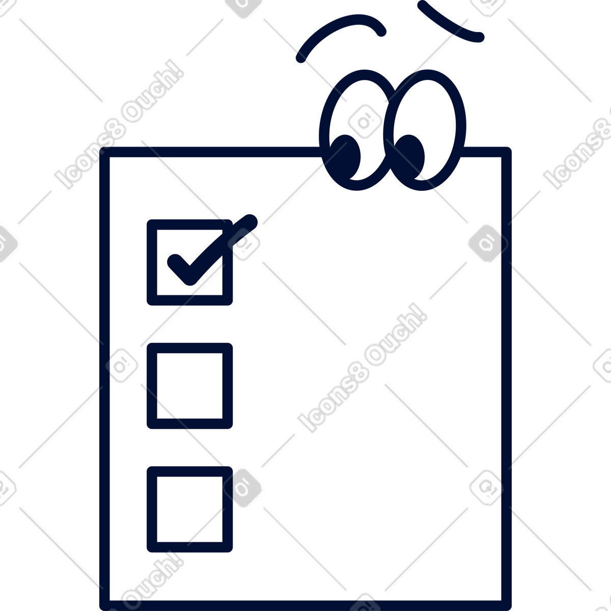 Illustration Liste de contrôle dans le style Blink à télécharger aux formats PNG, SVG
