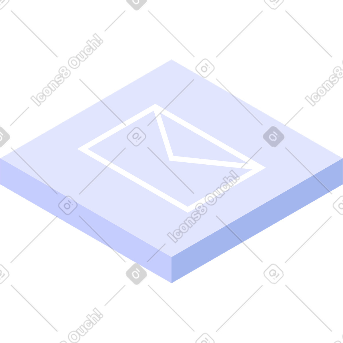 Rahmen mit mail-symbol-Illustration im Quantum-Stil als Download in PNG, SVG