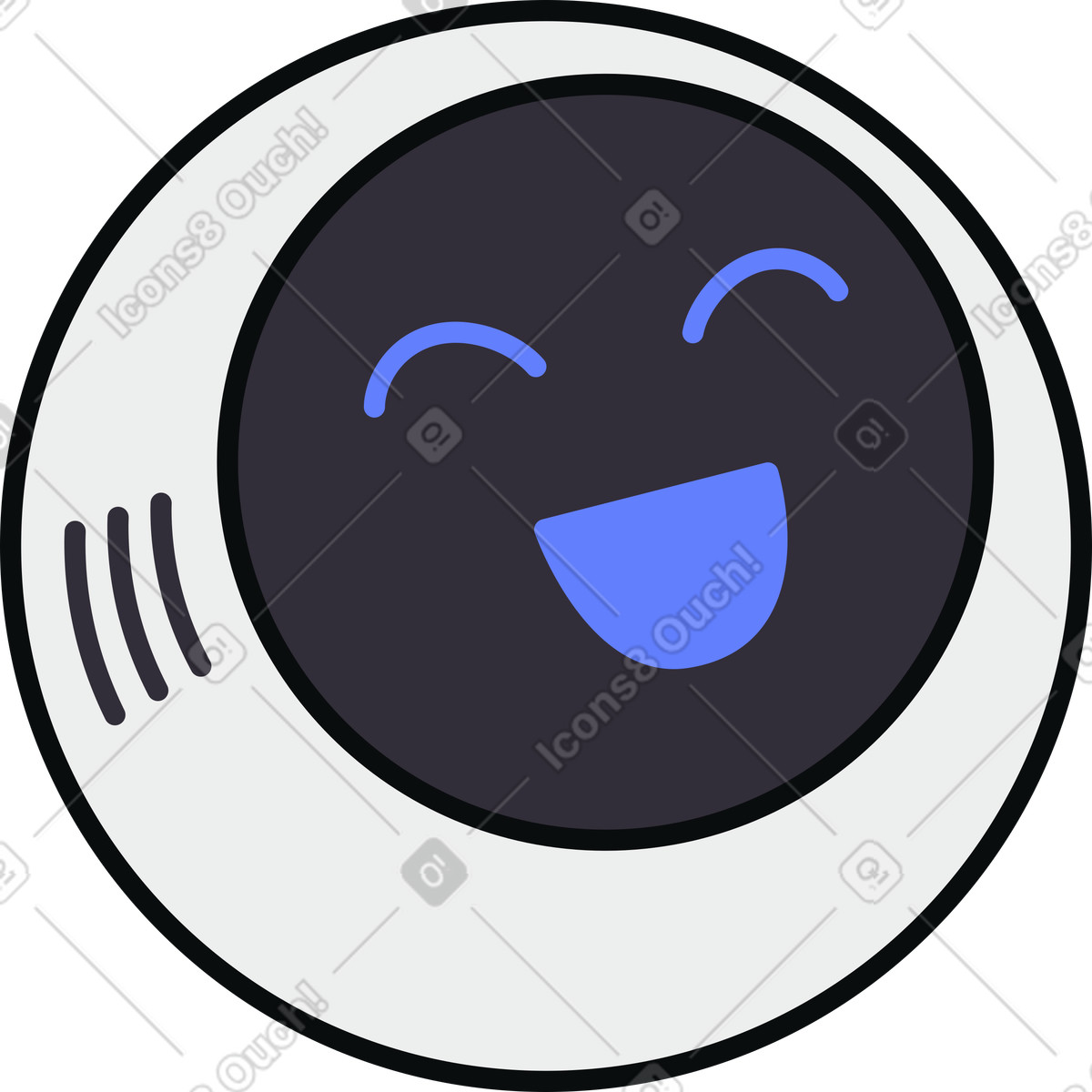 Illustration Assistant robot de poche dans le style Teko à télécharger aux formats PNG, SVG