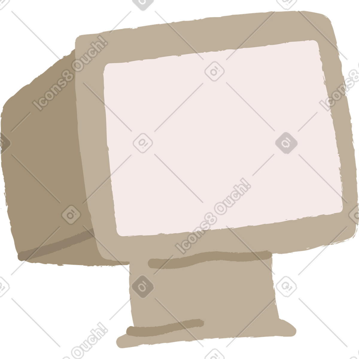 Rechner-Illustration im Ginger Cat-Stil als Download in PNG, SVG
