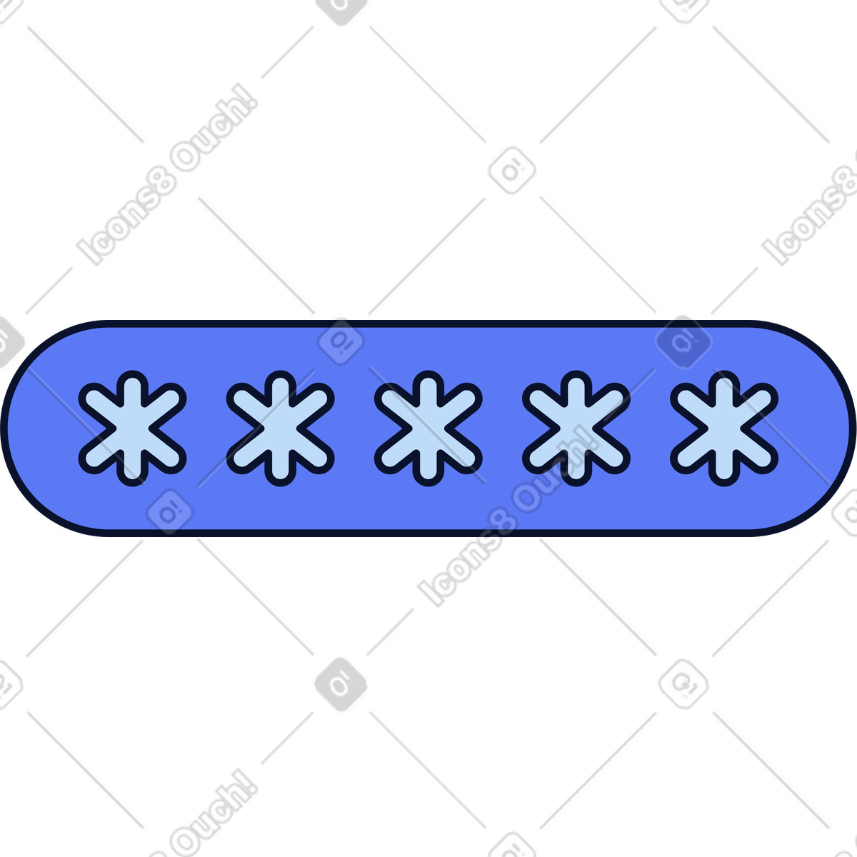 Password illustration in Flexy style download in PNG, SVG