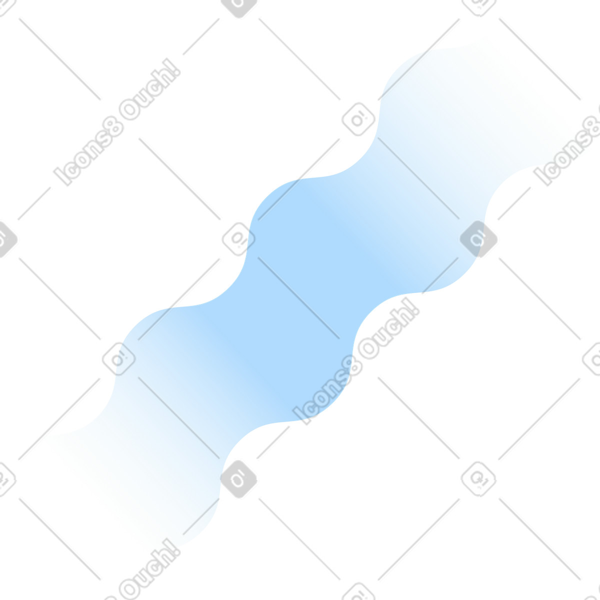 Wavy shape with gradient fill illustration in PNG, SVG