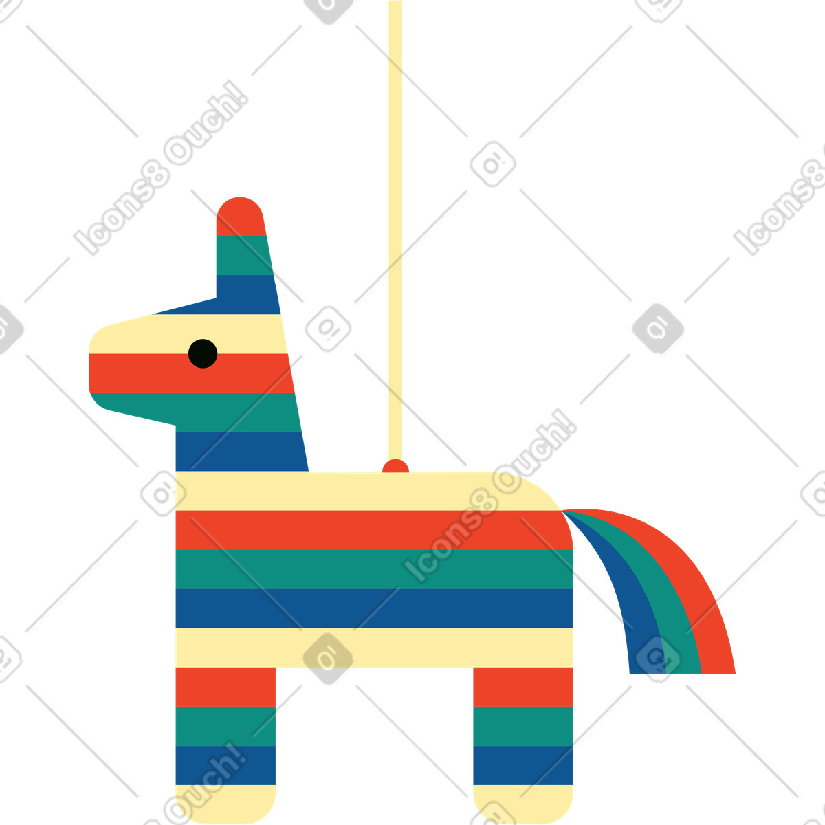 Pinata illustrazione in stile Polar scarica in PNG, SVG