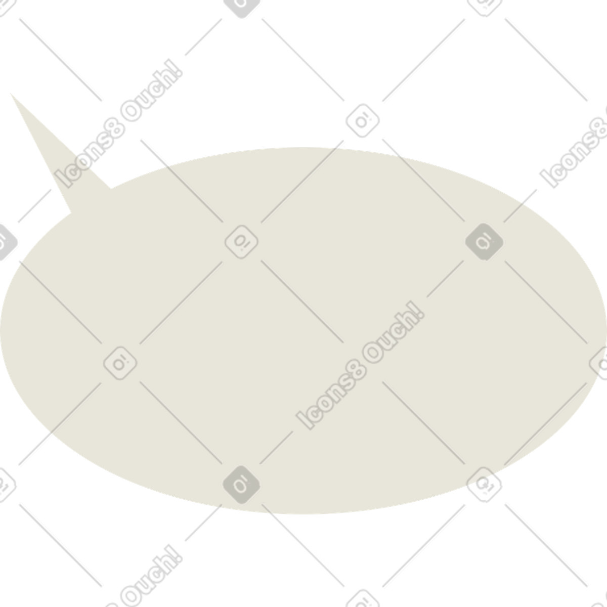 Ilustração de Balão fala cinza em no estilo Lagom para baixar em PNG, SVG